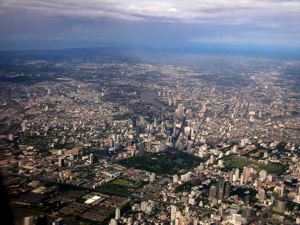 Bangkok 01 01 View From Airplane Bangkok, known to the Thais as 